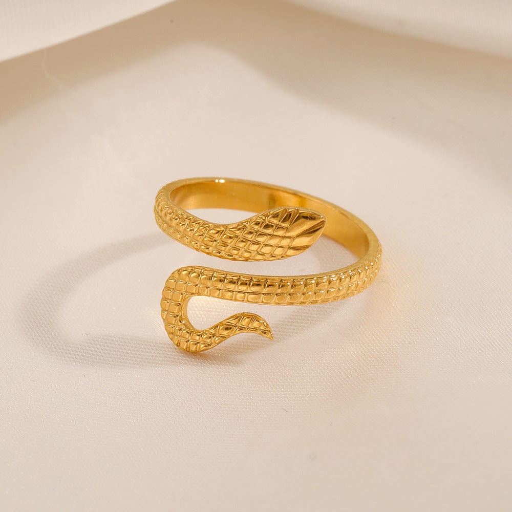 Chic Stainless Steel Snake Ring - ArtGalleryZen