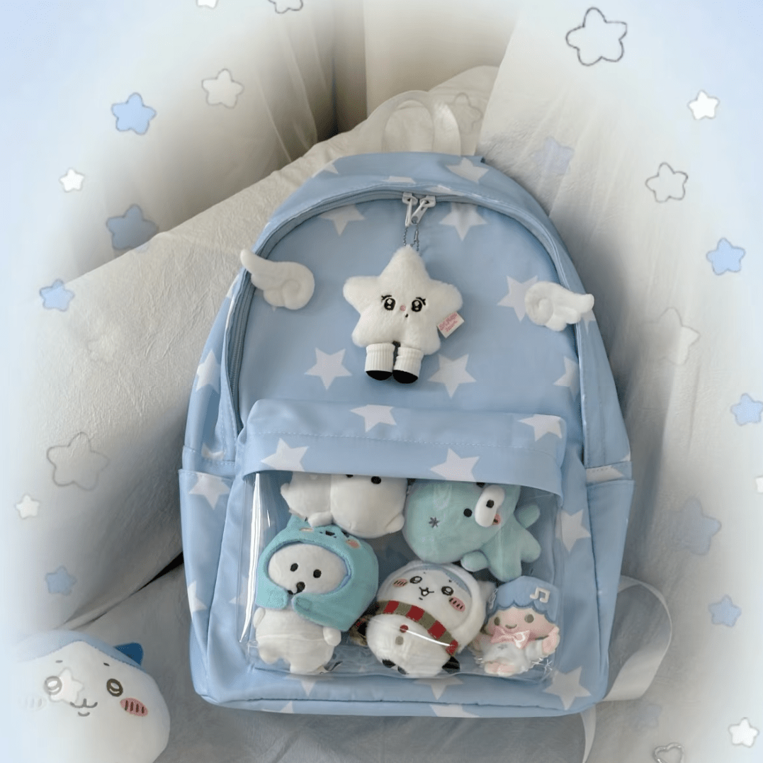 Chic Star Angel Kpop Fan Display Backpack - ArtGalleryZen