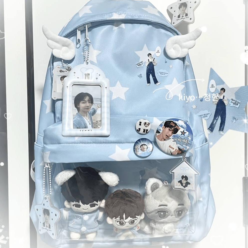 Chic Star Angel Kpop Fan Display Backpack - ArtGalleryZen