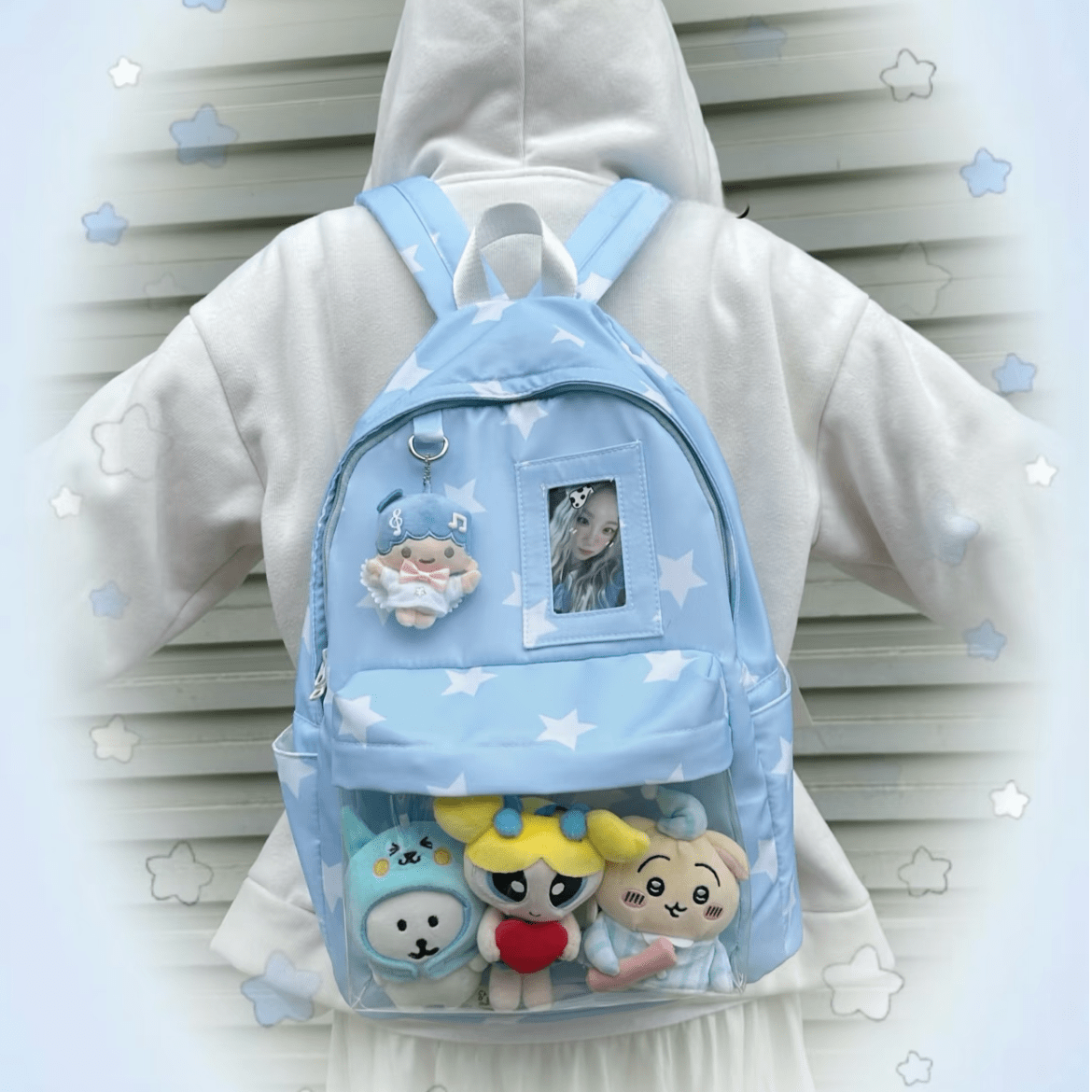 Chic Star Angel Kpop Fan Display Backpack - ArtGalleryZen