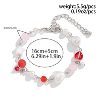 Thumbnail for Chic Star Heart Pearl Crystal Chain Bracelet - ArtGalleryZen