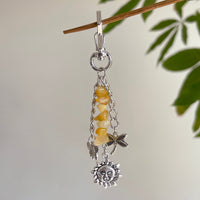 Thumbnail for Chic Star Sun Moon Pendant Turquoise Stone Chain Keychain - ArtGalleryZen