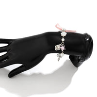 Thumbnail for Chic Strawberry Heart Charm Bowknot Pearl Chain Bracelet - ArtGalleryZen