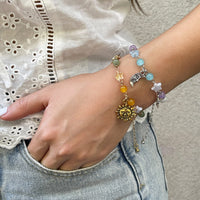 Thumbnail for Chic Sun Moon Charm Pearl Crystal Chain Matching Bracelet Set - ArtGalleryZen