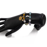 Thumbnail for Chic Sun Moon Charm Pearl Crystal Chain Matching Bracelet Set - ArtGalleryZen
