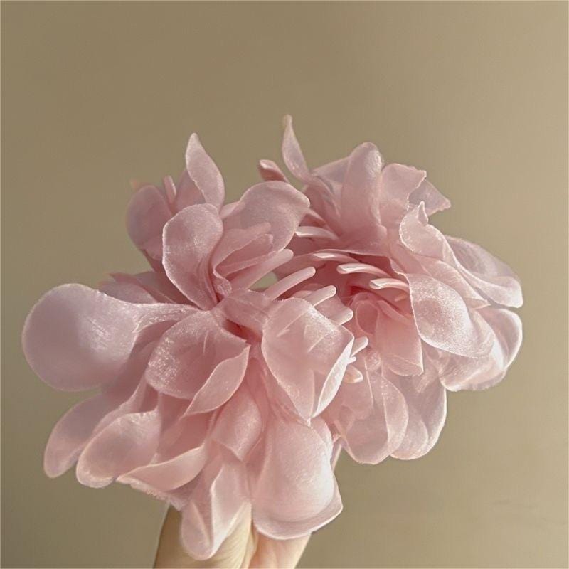 Chic Sweet Floral Lace Pearl Hair Clip Claw - ArtGalleryZen