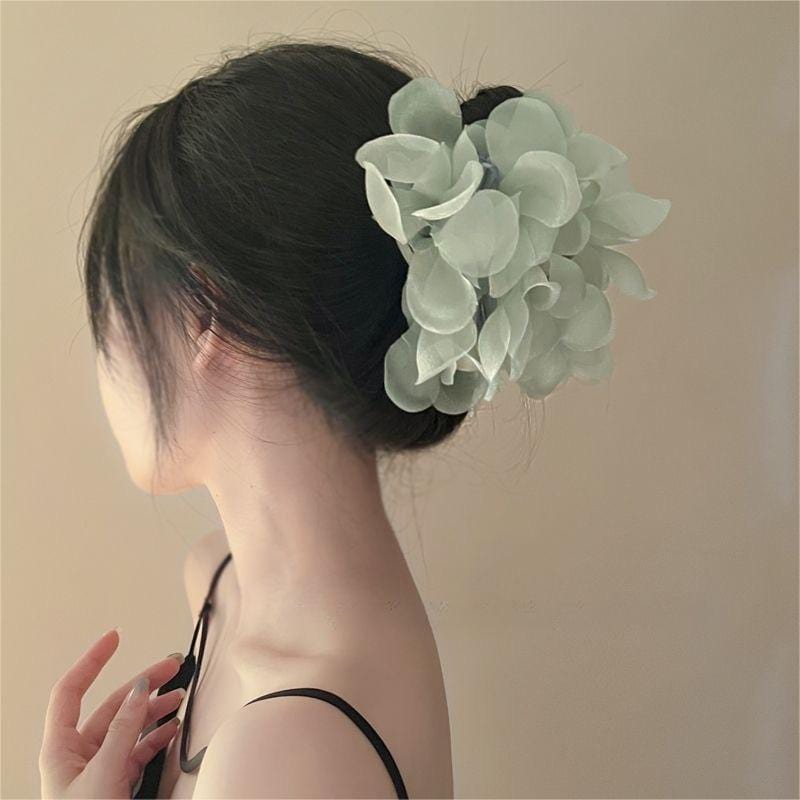 Chic Sweet Floral Lace Pearl Hair Clip Claw