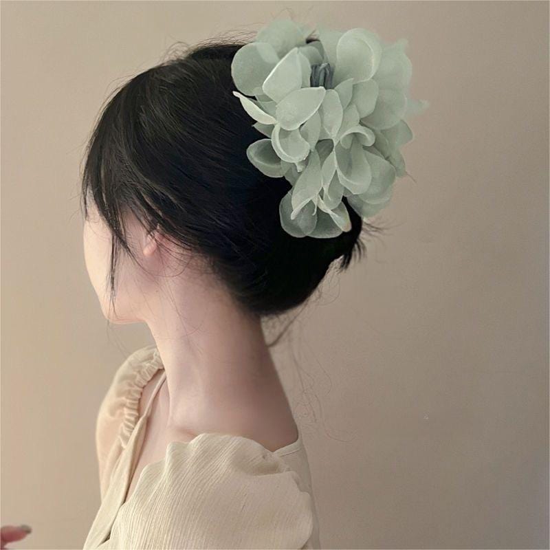 Chic Sweet Floral Lace Pearl Hair Clip Claw