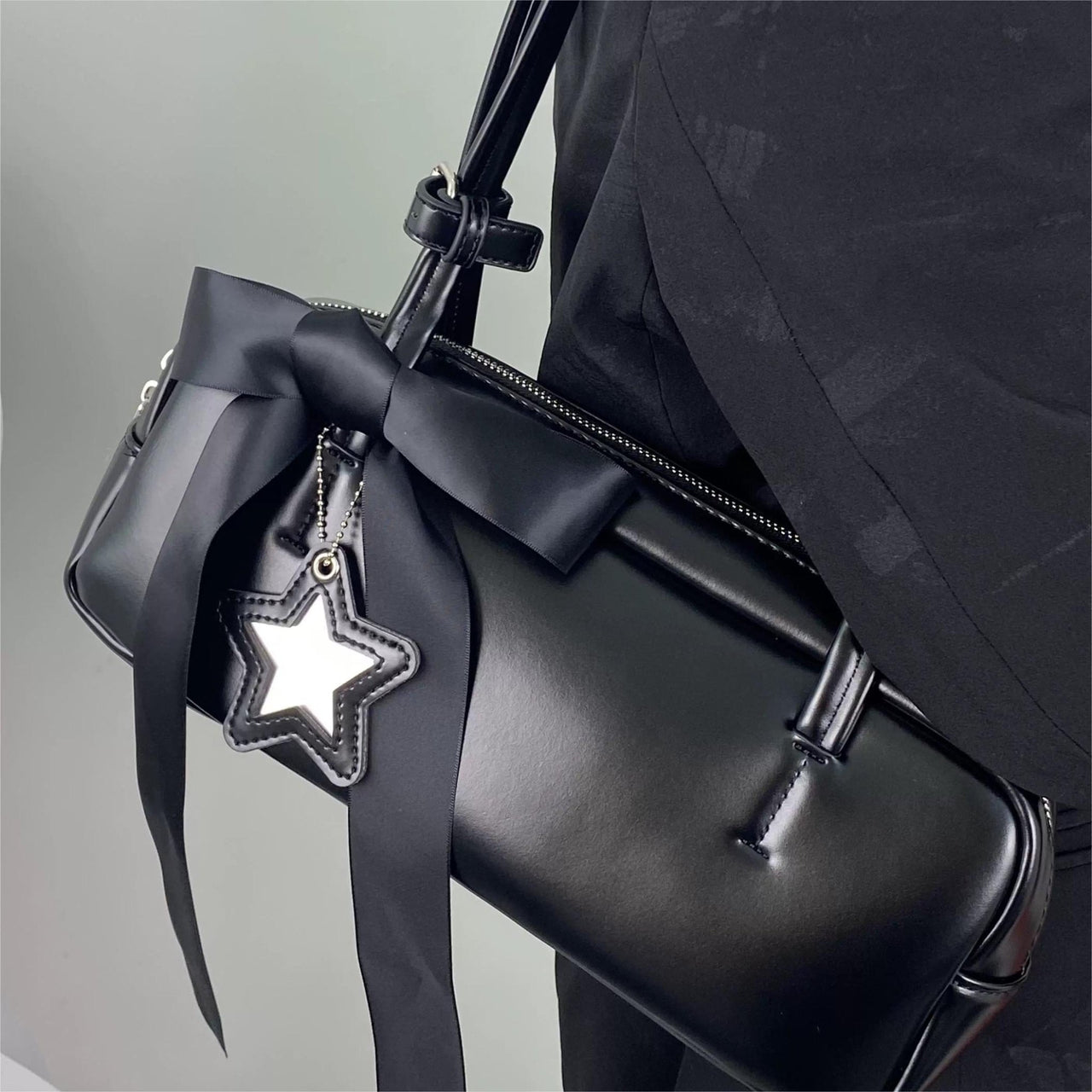 Chic Sweet Star Ribbon Bowknot Leather Shoulder Bag - ArtGalleryZen