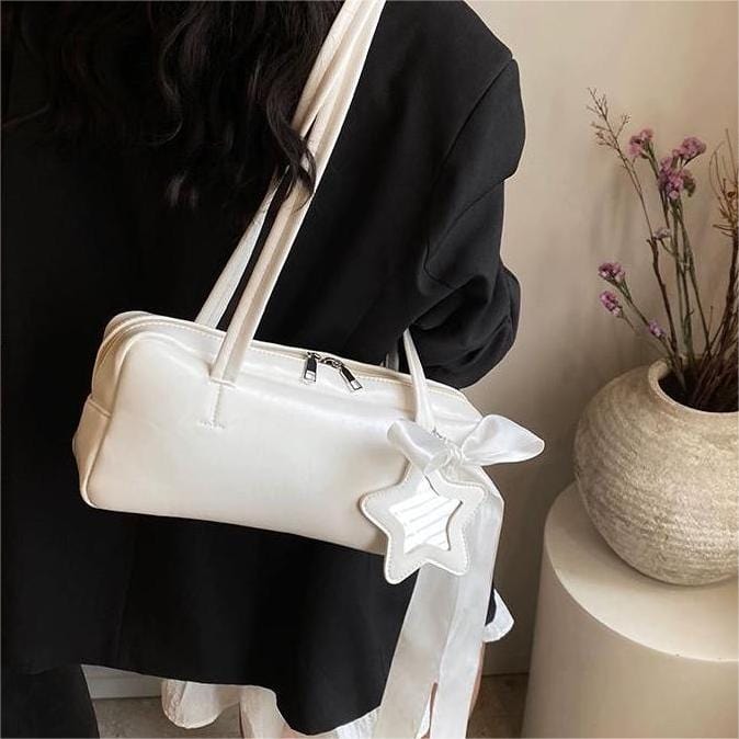 Chic Sweet Star Ribbon Bowknot Leather Shoulder Bag