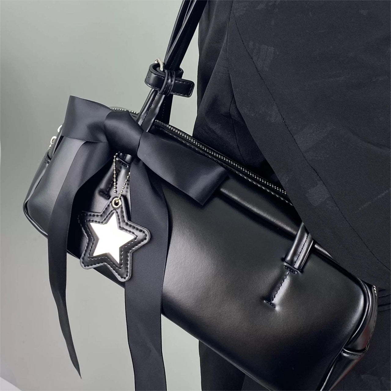 Chic Sweet Star Ribbon Bowknot Leather Shoulder Bag