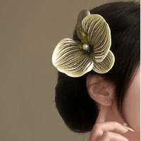 Thumbnail for Chic Textured Orchid Flower Hair Clip Hair Claw - ArtGalleryZen