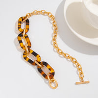 Thumbnail for Chic Toggle Clasp Chunky Leopard Acrylic Necklace - ArtGalleryZen