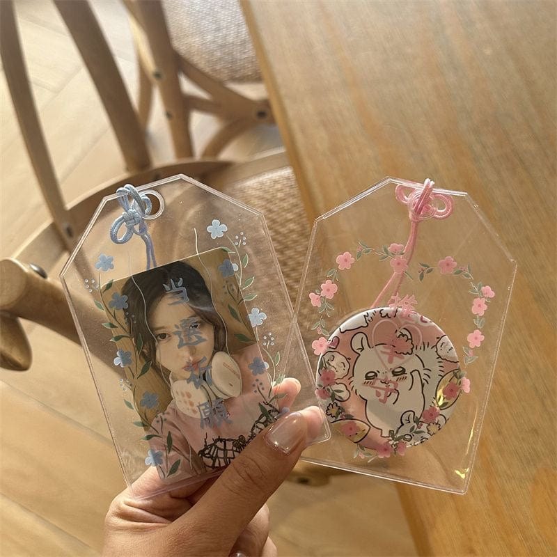 Chic Transparent Amulet Kpop Keychain Photocard Holder - ArtGalleryZen