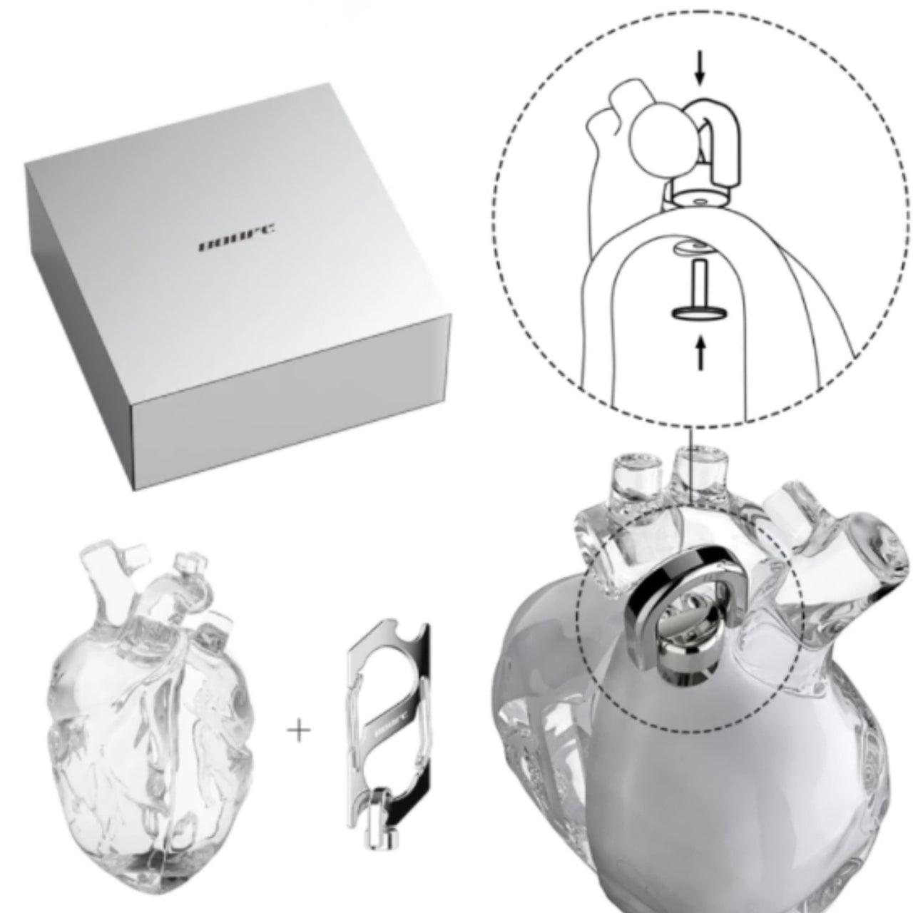 Chic Transparent Heart Liquid Silicone AirPods Earphone Case