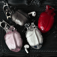 Thumbnail for Chic Transparent Heart Liquid Silicone AirPods Earphone Case