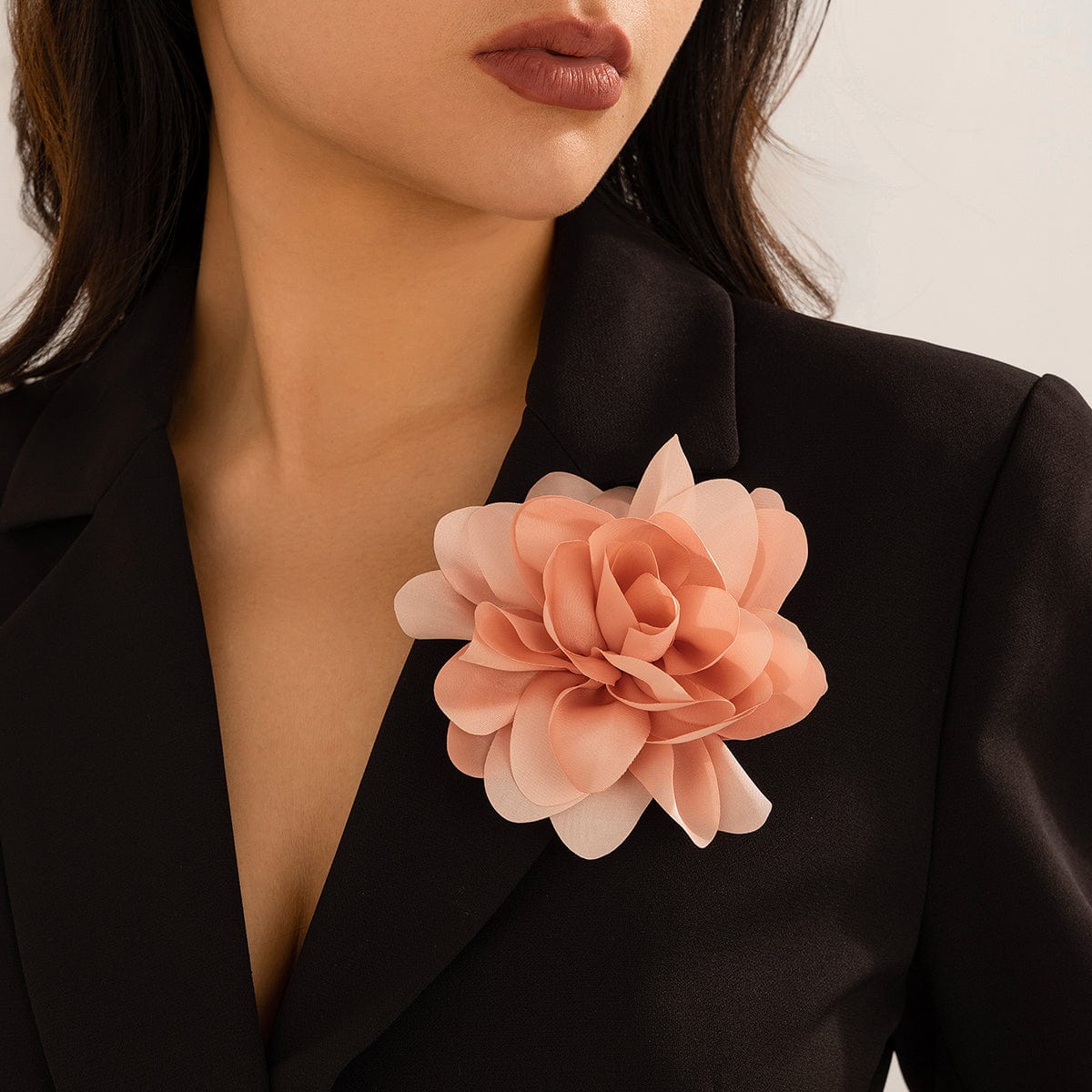 Chic Trendy Satin Flower Pin Brooch