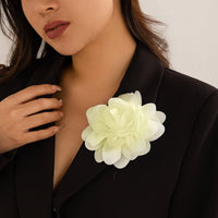 Thumbnail for Chic Trendy Satin Flower Pin Brooch