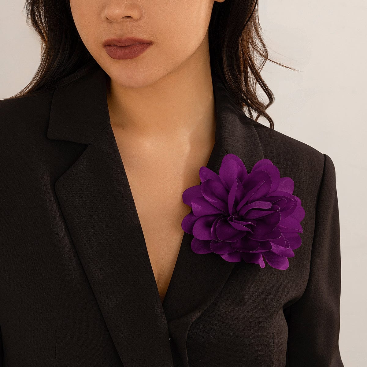 Chic Trendy Satin Flower Pin Brooch