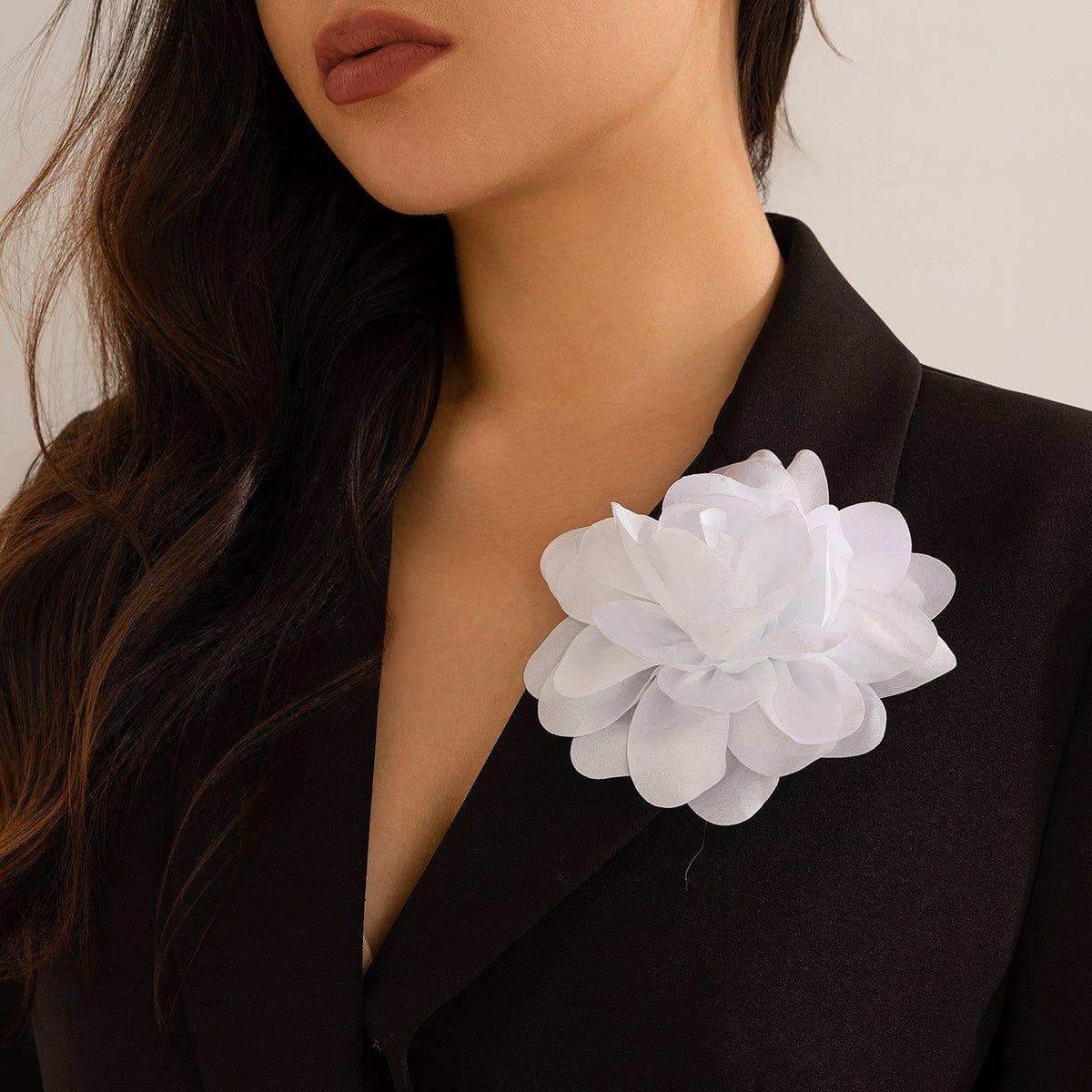 Chic Trendy Satin Flower Pin Brooch