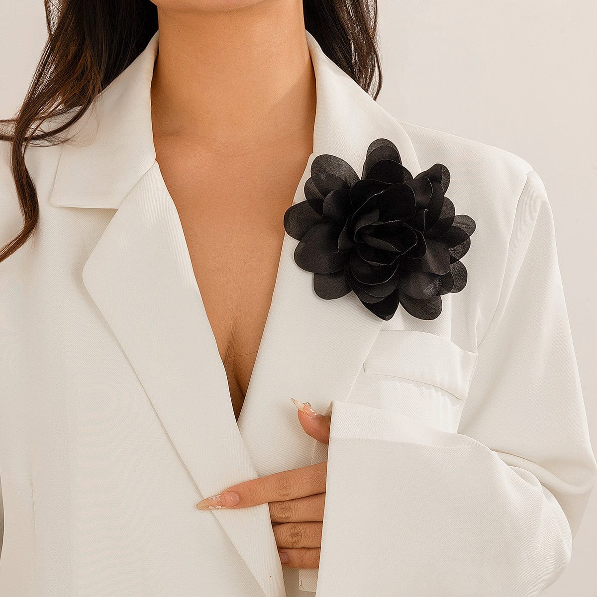 Chic Trendy Satin Flower Pin Brooch