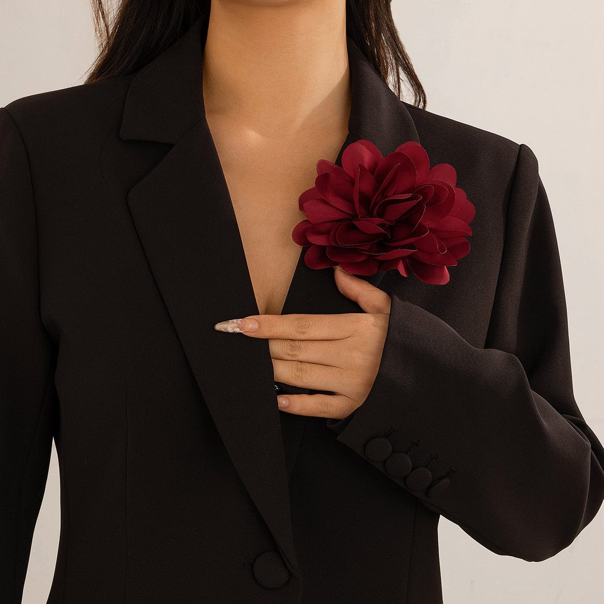 Chic Trendy Satin Flower Pin Brooch