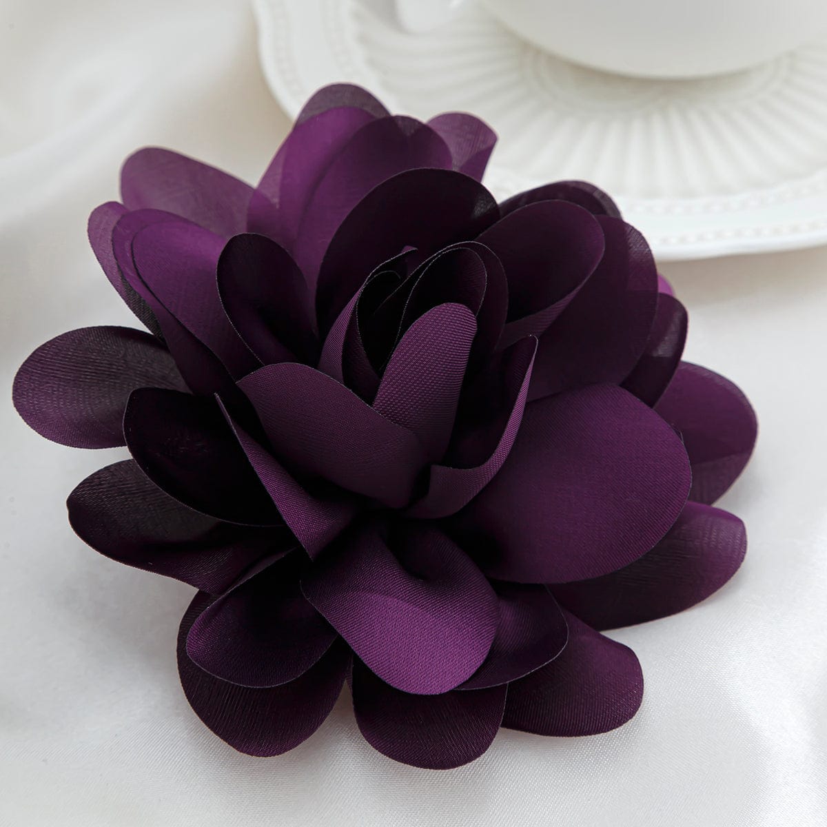 Chic Trendy Satin Flower Pin Brooch