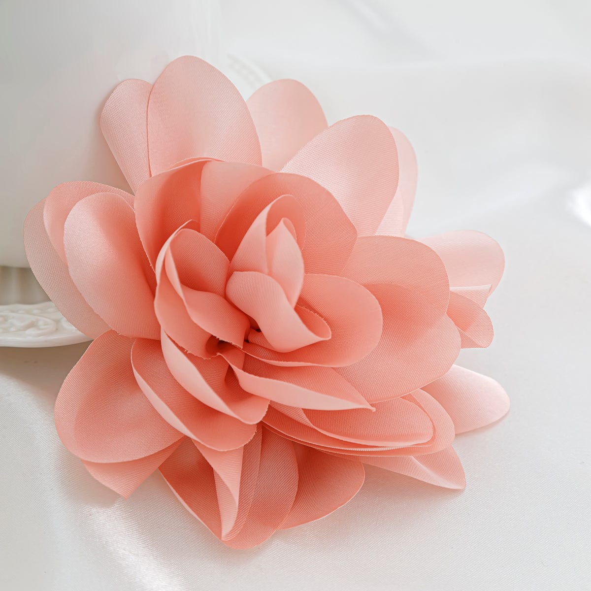 Chic Trendy Satin Flower Pin Brooch