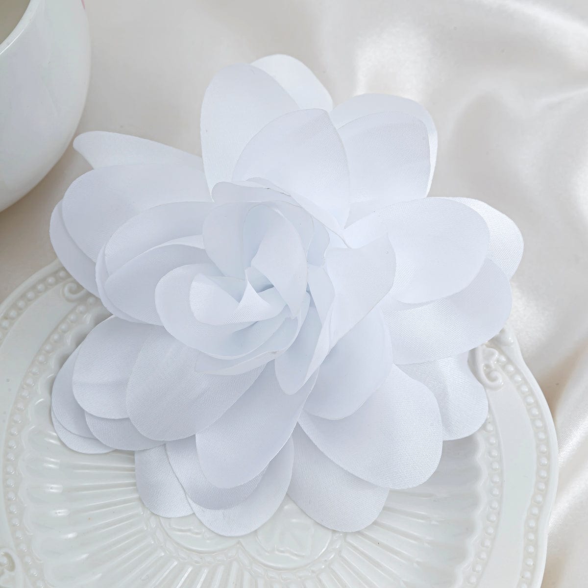 Chic Trendy Satin Flower Pin Brooch