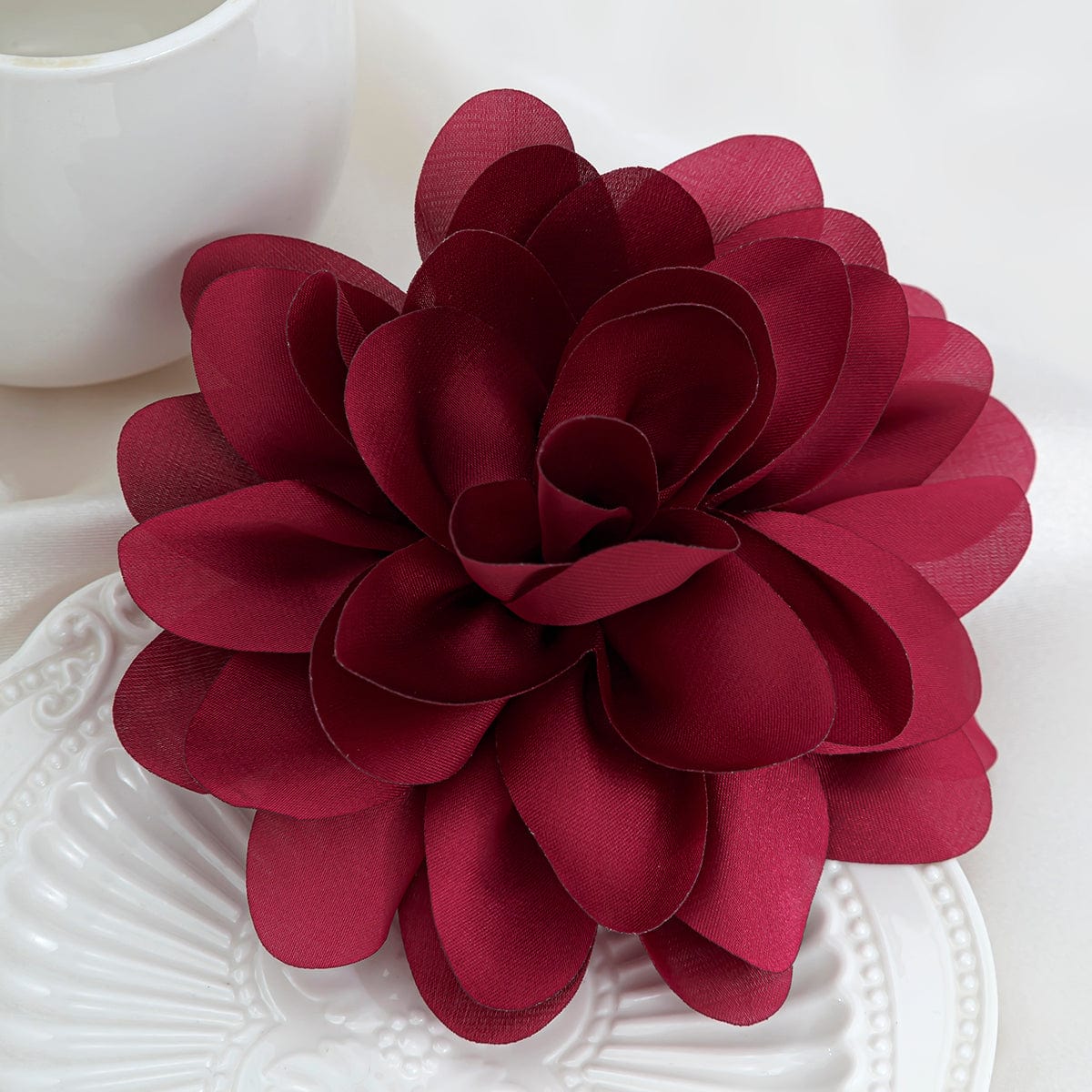 Chic Trendy Satin Flower Pin Brooch