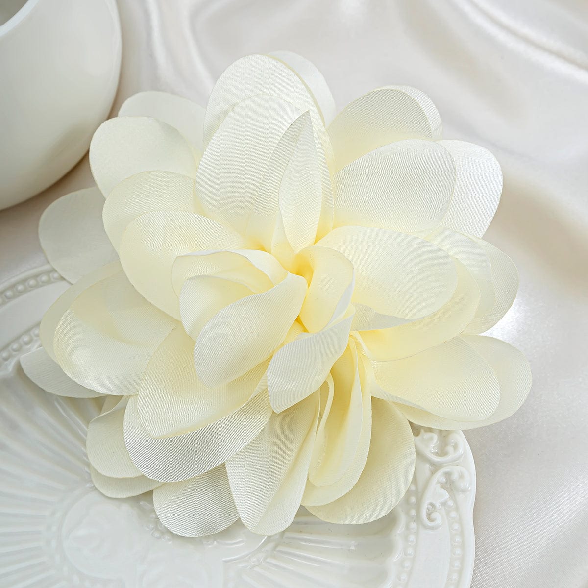 Chic Trendy Satin Flower Pin Brooch