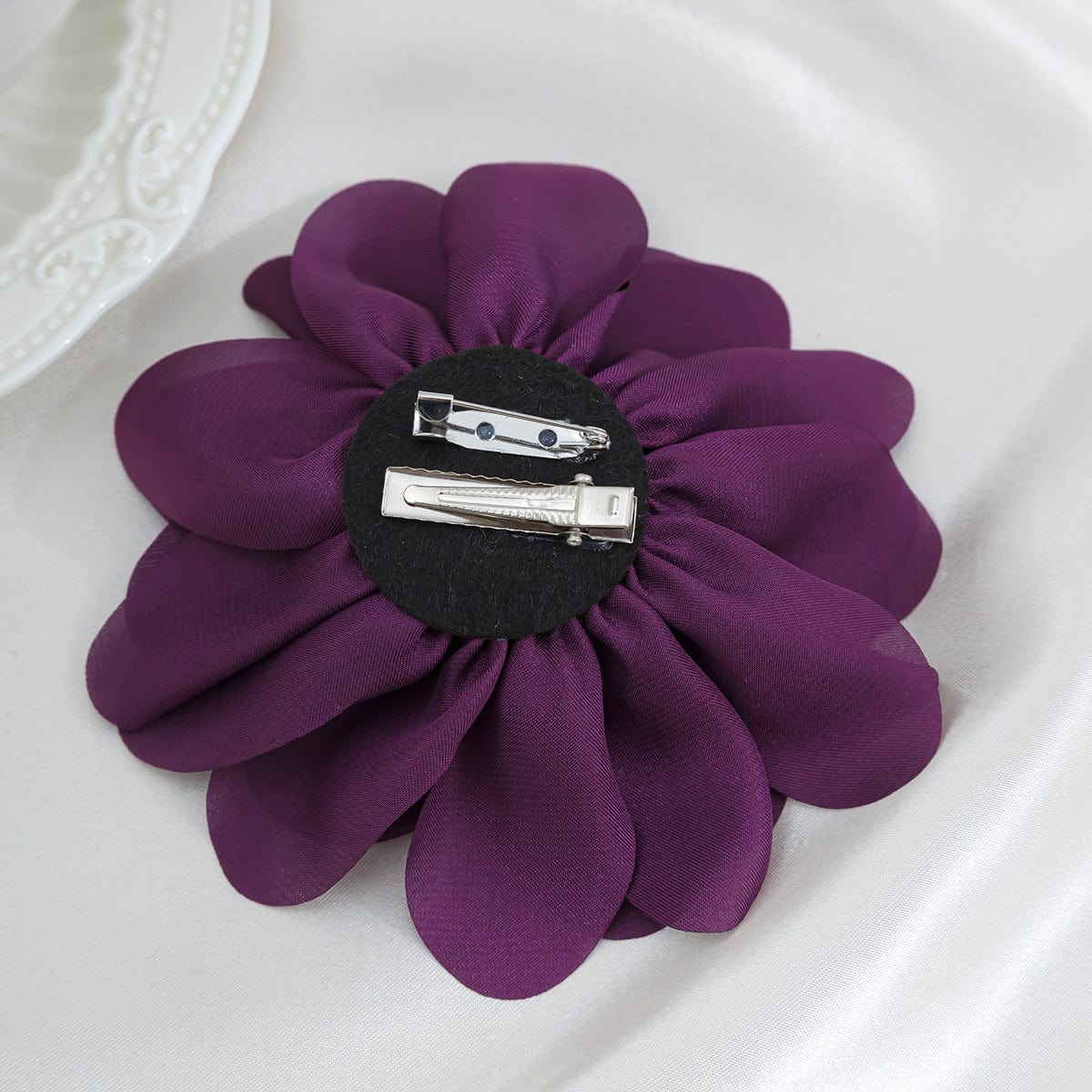 Chic Trendy Satin Flower Pin Brooch