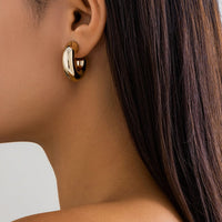 Thumbnail for Chic Gold Silver Plated C Shaped Stud Earrings Set - ArtGalleryZen