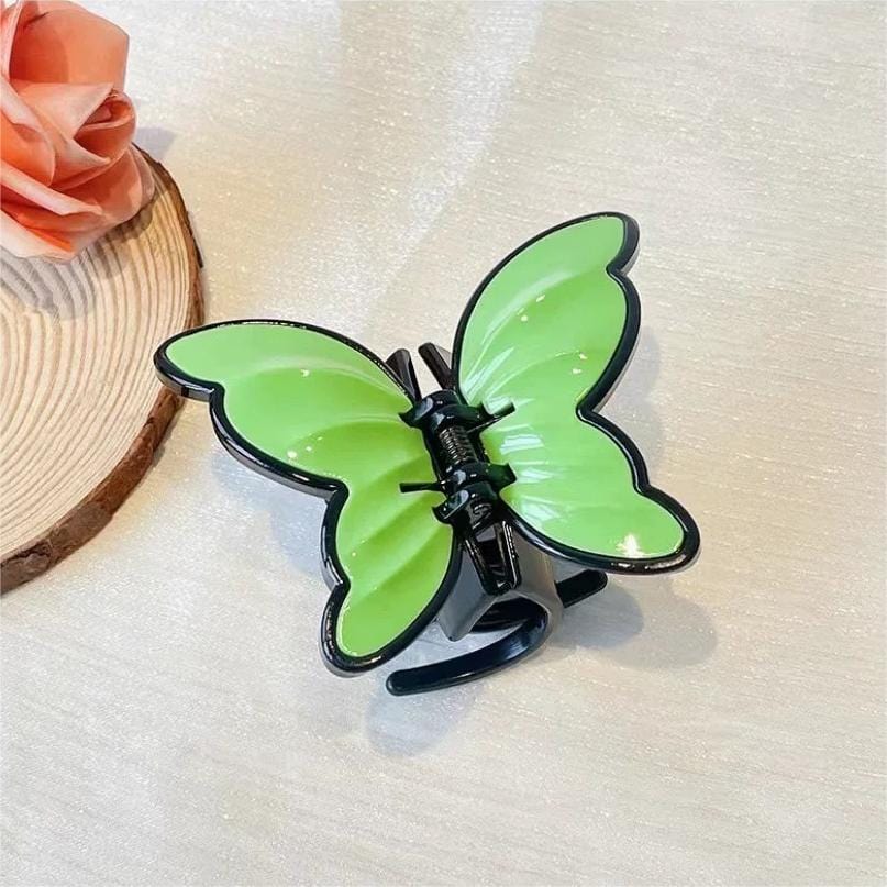 Chic Vintage Textured Butterfly Hair Claw Clip - ArtGalleryZen