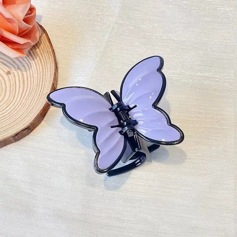 Chic Vintage Textured Butterfly Hair Claw Clip - ArtGalleryZen