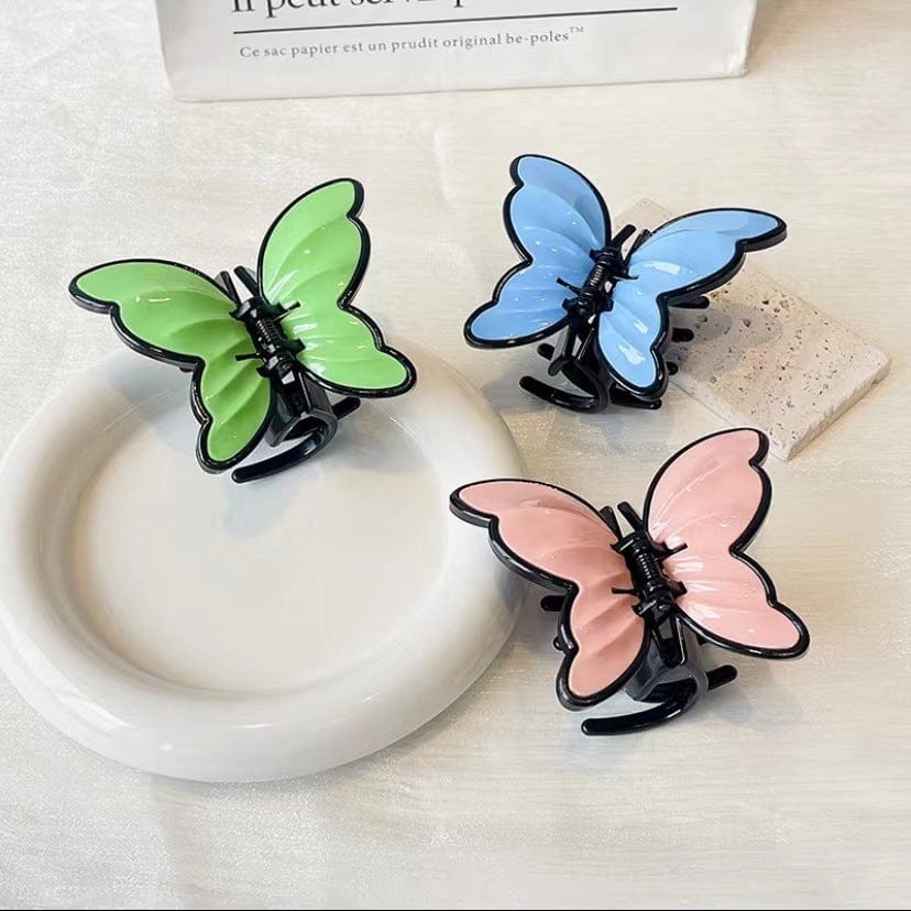 Chic Vintage Textured Butterfly Hair Claw Clip