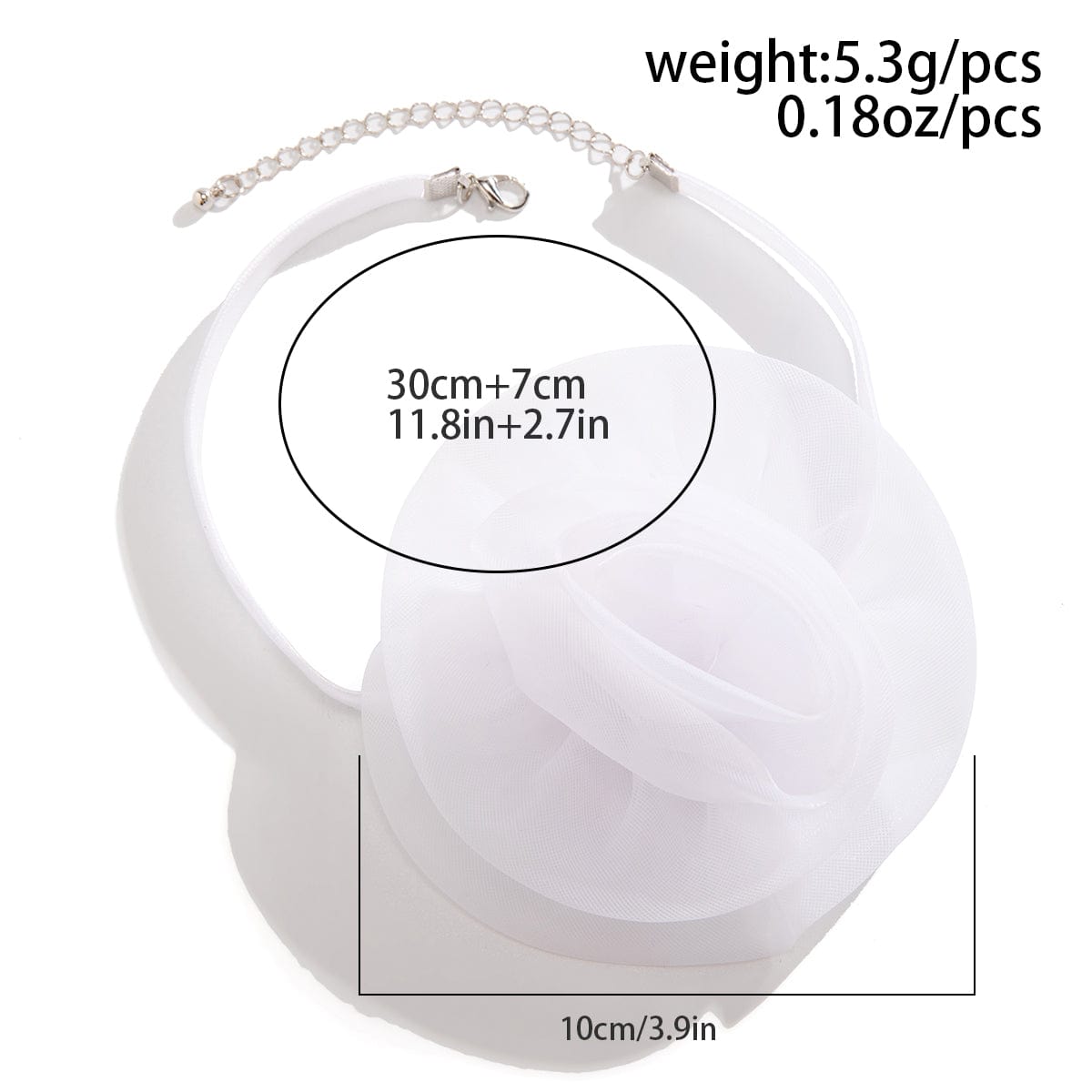 Chic White Mesh Flower Velvet Collar Choker Necklace - ArtGalleryZen