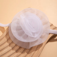 Thumbnail for Chic White Mesh Flower Velvet Collar Choker Necklace - ArtGalleryZen