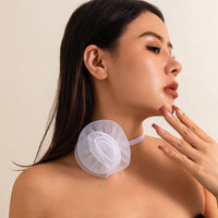 Thumbnail for Chic White Mesh Flower Velvet Collar Choker Necklace - ArtGalleryZen