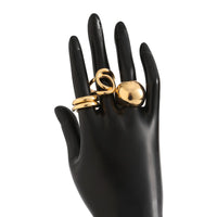 Thumbnail for Chunky 4pcs Gold Silver Tone Irregular Curved Ring Set - ArtGalleryZen