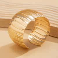 Thumbnail for Chunky Abstract Lantern Pattern Wide Cuff Bangle Bracelet