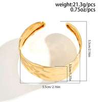 Thumbnail for Chunky Geometric Hammered Wide Cuff Bangle Bracelet - ArtGalleryZen