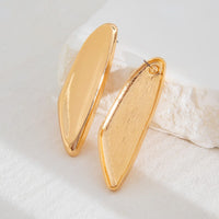 Thumbnail for Chunky Gold Silver Plated Geometric Pattern Earrings - ArtGalleryZen