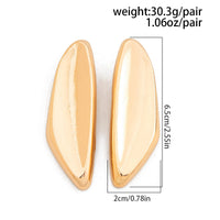 Thumbnail for Chunky Gold Silver Plated Geometric Pattern Earrings - ArtGalleryZen