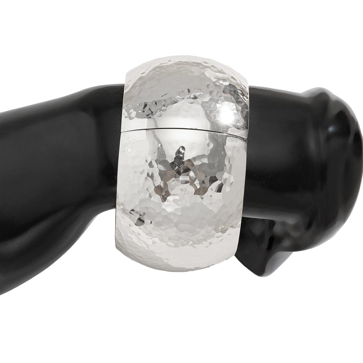 Chunky Gold Silver Tone Hammered Wide Cuff Bangle Bracelet - ArtGalleryZen