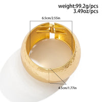 Thumbnail for Chunky Gold Silver Tone Hammered Wide Cuff Bangle Bracelet - ArtGalleryZen