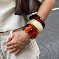 Thumbnail for Chunky Gradient Resin Bangle Bracelet Set - ArtGalleryZen