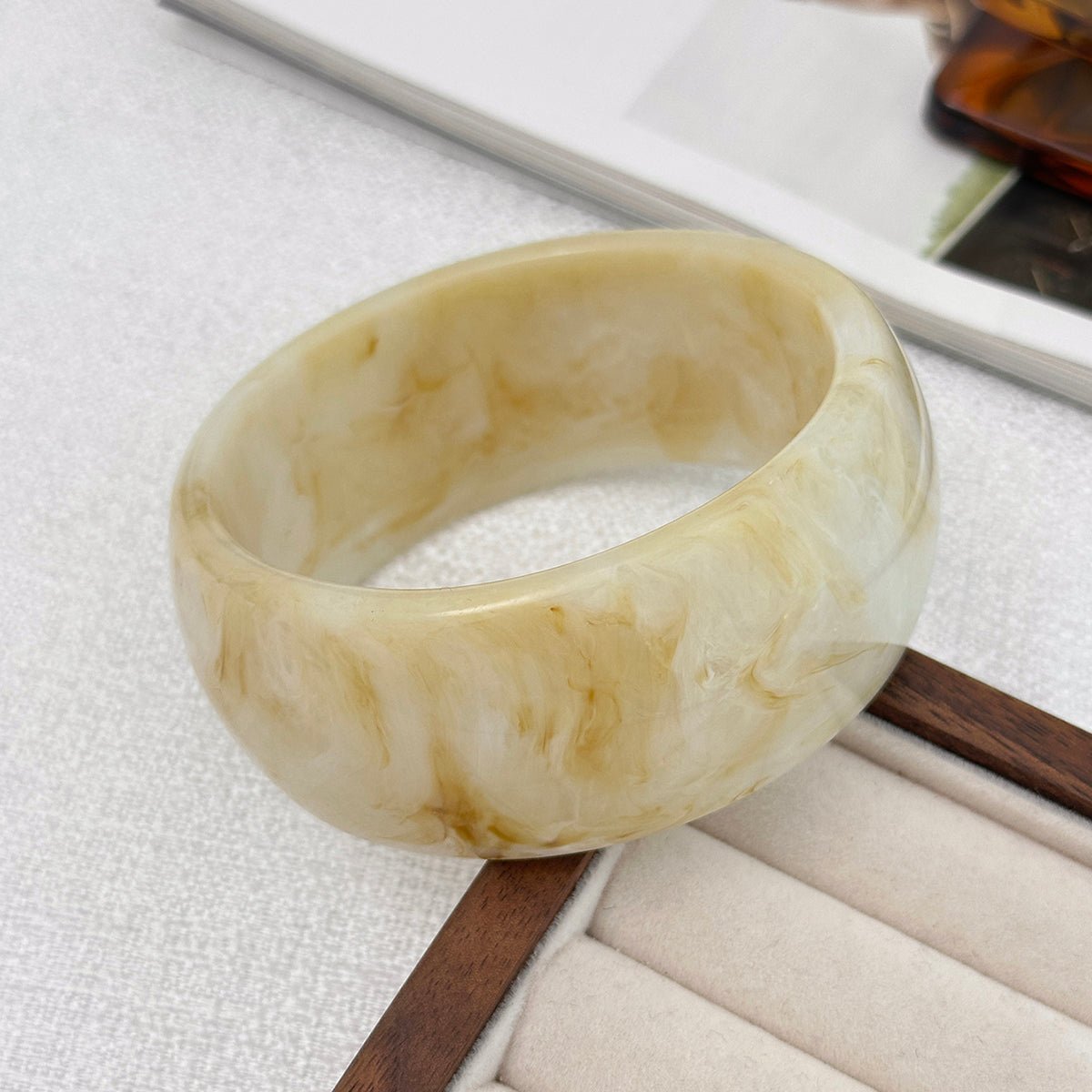 Chunky Gradient Resin Bangle Bracelet Set - ArtGalleryZen