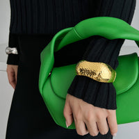 Thumbnail for Chunky Irregular Curved Wide Cuff Bangle Bracelet - ArtGalleryZen