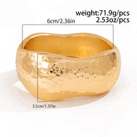 Thumbnail for Chunky Irregular Curved Wide Cuff Bangle Bracelet - ArtGalleryZen